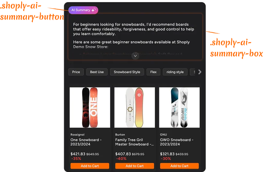 Customizing the AI Summary Section with CSS